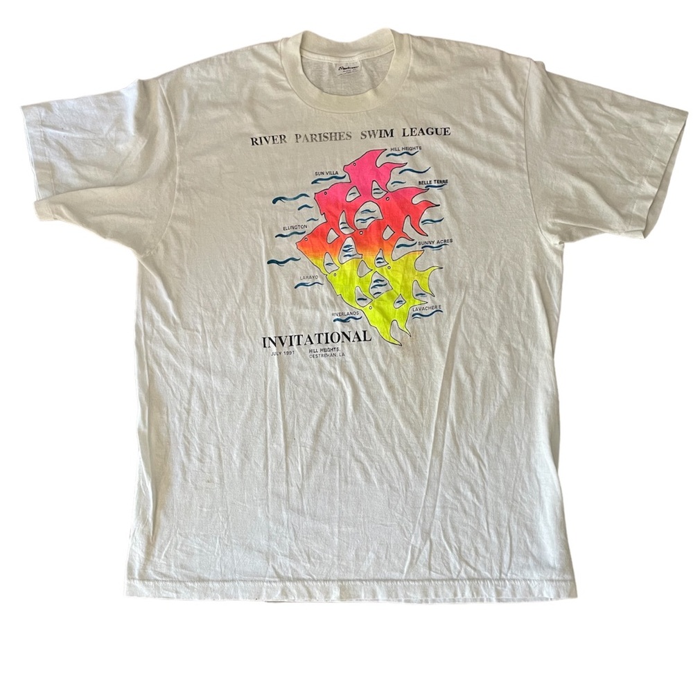 Vintage 90s Louisiana swim league shirt